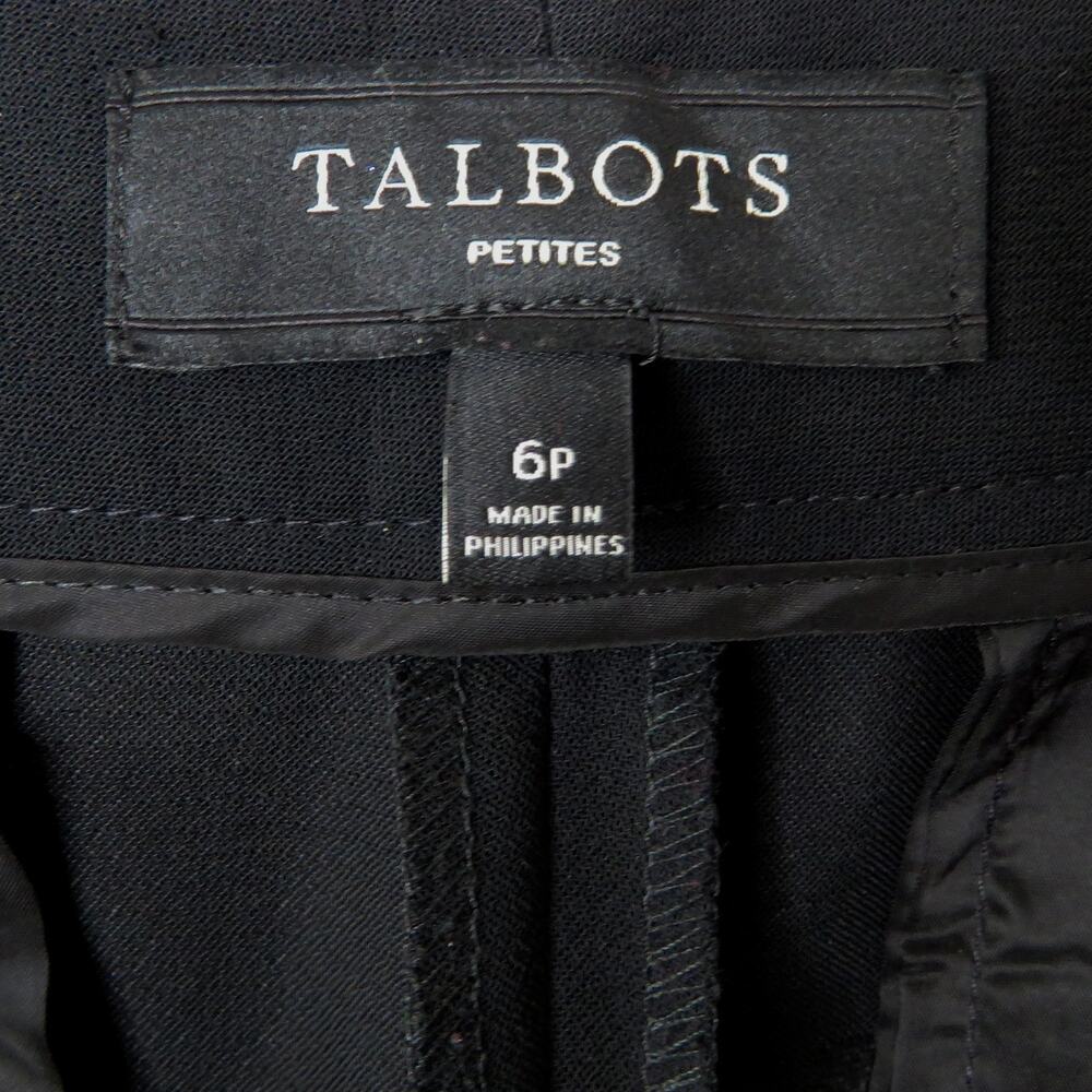 Talbots Black Heritage Straight Leg Dress Pants Mid Rise Trousers 6P 6 Petite - Picture 4 of 6